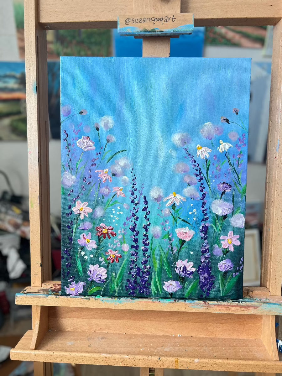 original floral acrylic painting