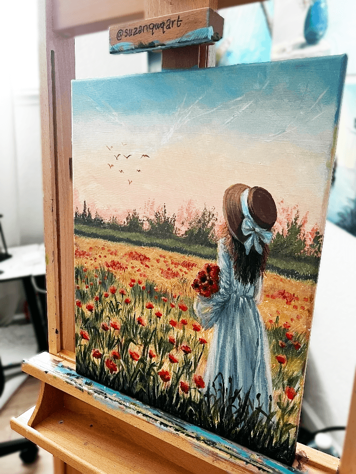 Rose in roses field