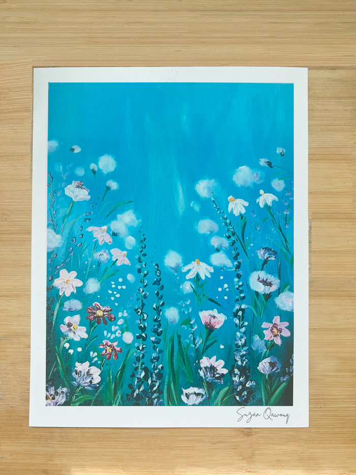 Azure Blossom Print