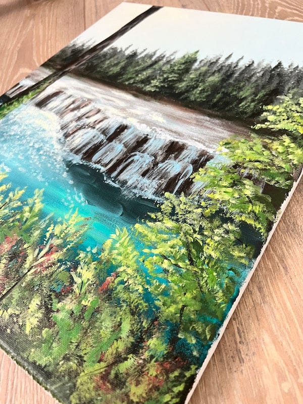 2024 Original Pressed Plant Art. Waterfall