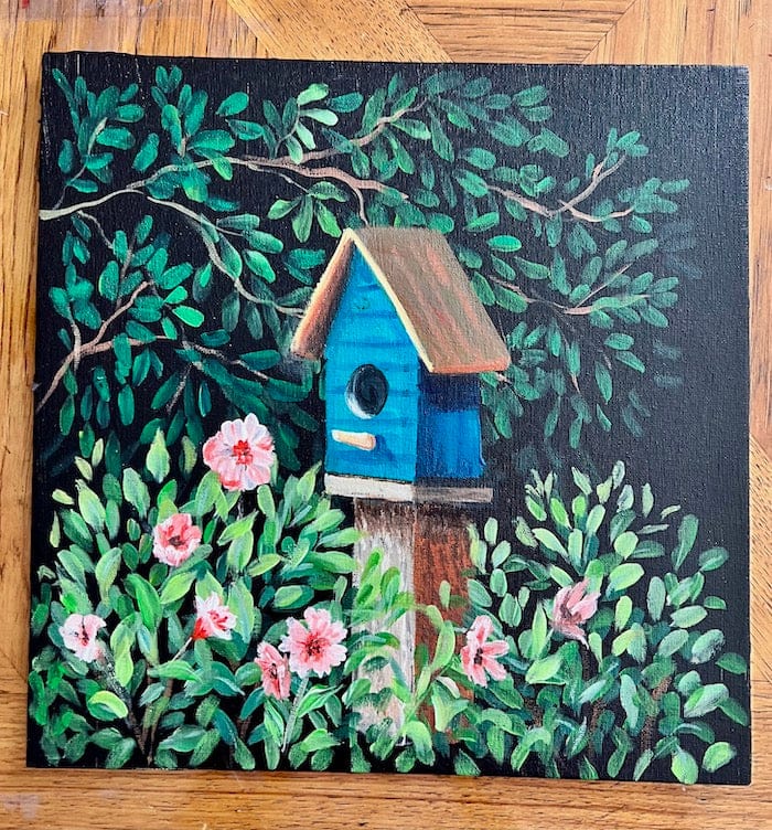 Birdhouse painting