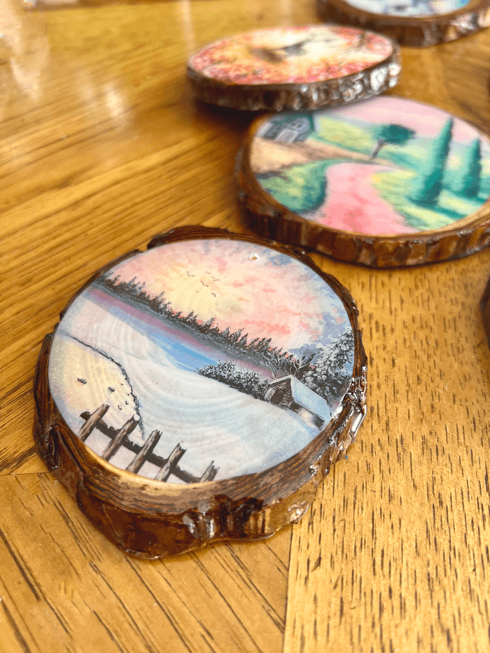 Limited- Resin coated wood slices