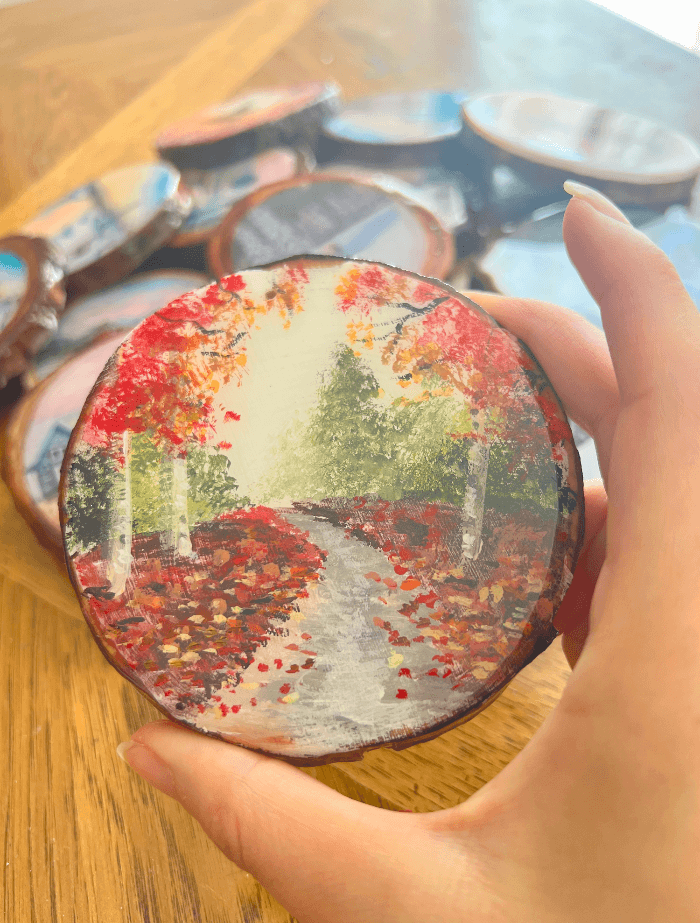Limited- Resin coated wood slices – SuzanQwqArt