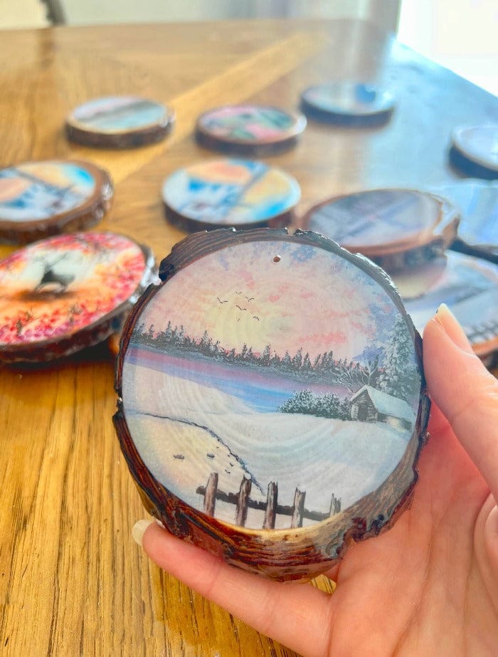 Limited- Resin coated wood slices