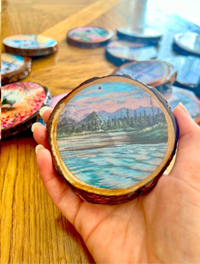 Limited- Resin coated wood slices