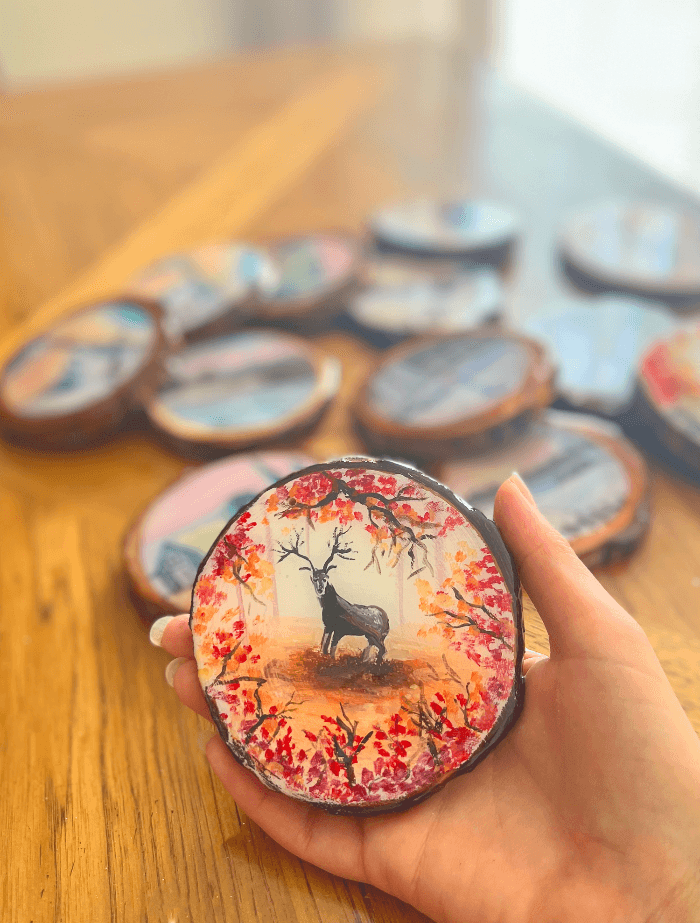 Limited- Resin coated wood slices