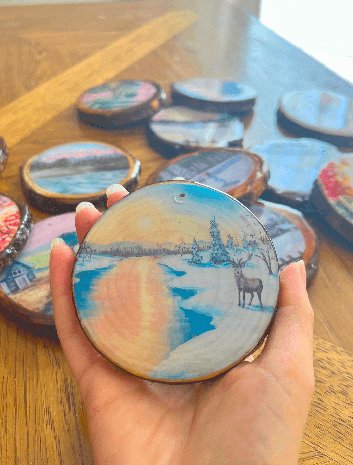 Limited- Resin coated wood slices